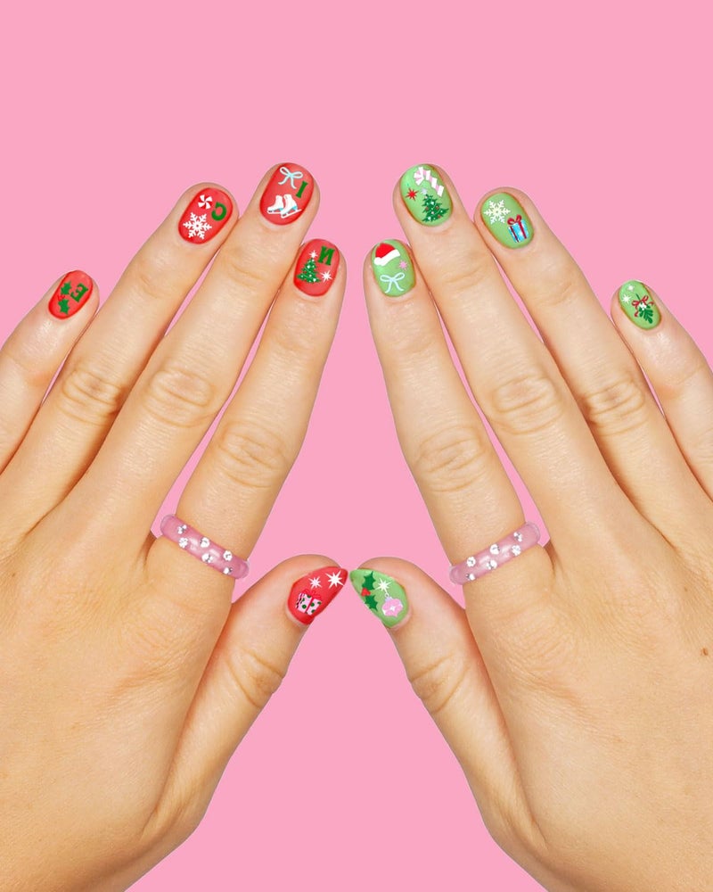 xo, Fetti Christmas Nail Stickers | 744 Stickers | Holiday Party Favor, Festive Xmas Decorations, Santa Baby Manicure, Stocking Stuffer - Image 3